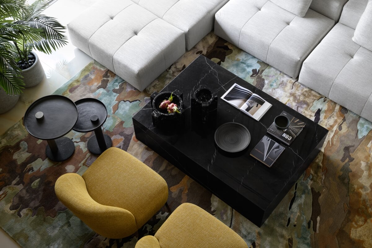 Китайский ковёр из шерсти и арт-шёлка «PRISMATIC N»